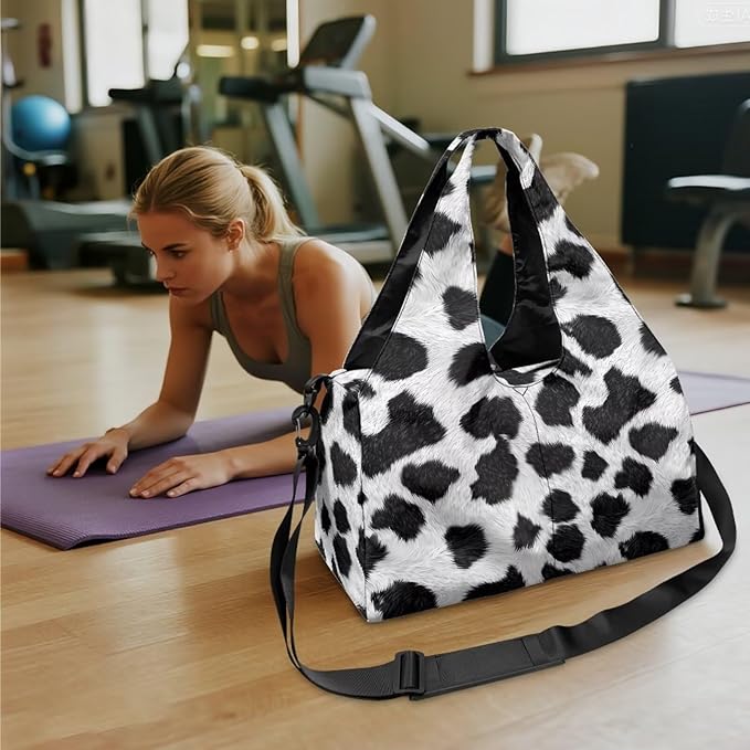 Gym Bag with Yoga Mat Holder Large Tote Bag With Multi Pockets for Women Men Dry Wet Separated Pocket Carryall Yoga Tote Bag for Pilates Travel Workout Office
