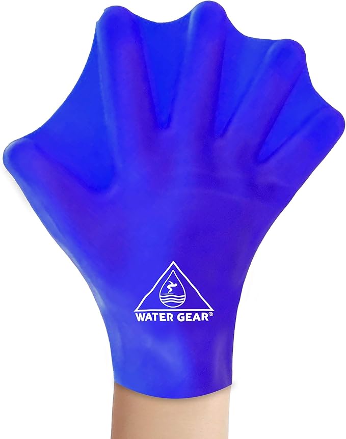 Water Gear Silicone Force Gloves - Aqua Fitness Gloves - Great for Workouts and Diving - Designed with Enhanced Grip