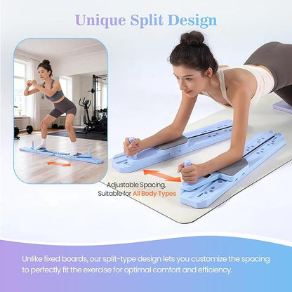 Nicoler Portable Pilates Reformer Set- Pilates Board 8-in-1 Multi-Functional Pilates Equipment