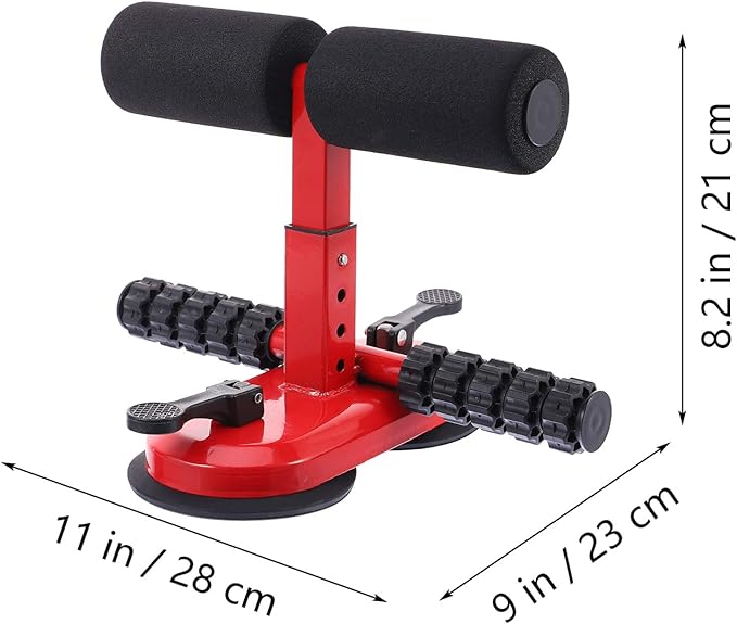 HANABASS Adjustable Sit-up Assist Device Suction Cups Portable Abdominal Fitness Equipment for Home Workout Height Adjustable Sit-up Bar for Core Strength Training