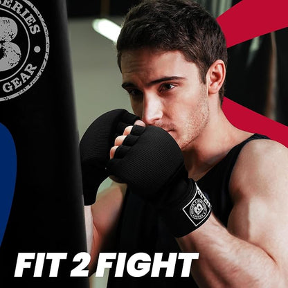 Bout3® Gel Boxing Handwraps for Men & Women - Inner Gloves with Gel Padding for Wrist Support, Comfort, 80cm Long Straps, Impact Protection - Ideal for Boxing, MMA, Kickboxing, Training
