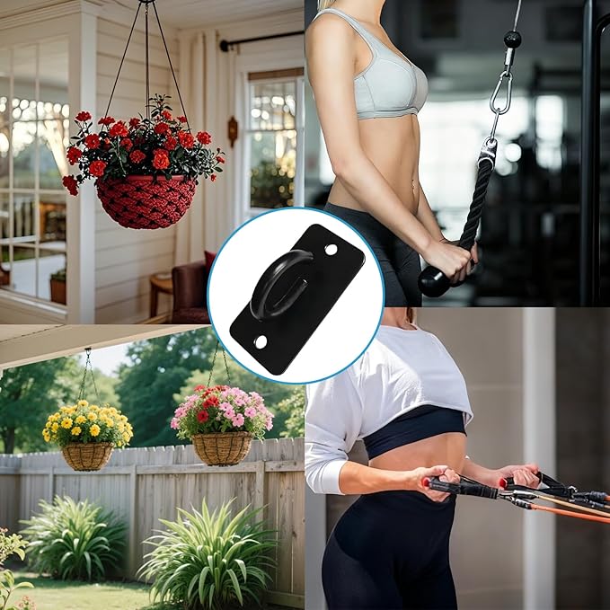 4 Pcs Resistance Bands Door Anchor, Battle Rope Anchor, Ceiling Hooks Heavy Duty, Wall Mount Bracket for Strength Training, Yoga, Home Gym