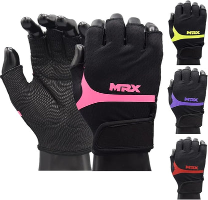 MRX Ladies Weight Lifting Gloves Women Fitness Training Exercise Glove Anti Slip Padded Shock-Absorbing Extra Grip Crossfit Multi Colors