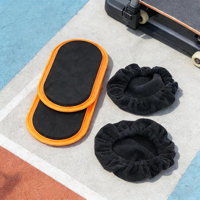 Oval Core Sliders, Fitness Gliding Discs, 2 Piece Exercise Tool for Strength, Sturdy Sliding Pads with Smooth, Home Gym Workout Accessory, Floor Training Equipment for Women Men Indoor