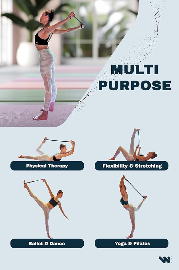 WALUE™ Posture Correction & Shoulder Exerciser – Non-Elastic Stretch Strap for Exercise, Yoga, Flexibility & Physical Therapy