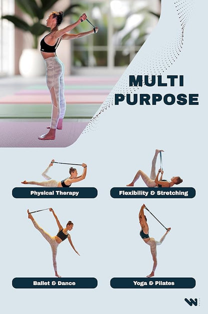WALUE™ Posture Correction & Shoulder Exerciser – Non-Elastic Stretch Strap for Exercise, Yoga, Flexibility & Physical Therapy