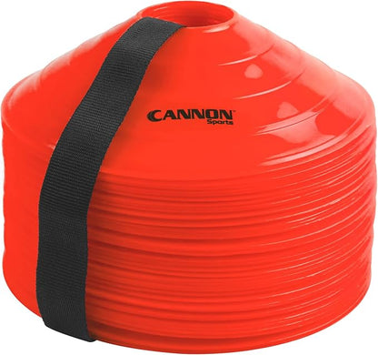 Cannon Sports Cones for Agility Training and Drills – 40 Pack Heavy Duty Training Cones with Carry Strap – Perfect for Football, Basketball, Hockey, Soccer & Running Drills
