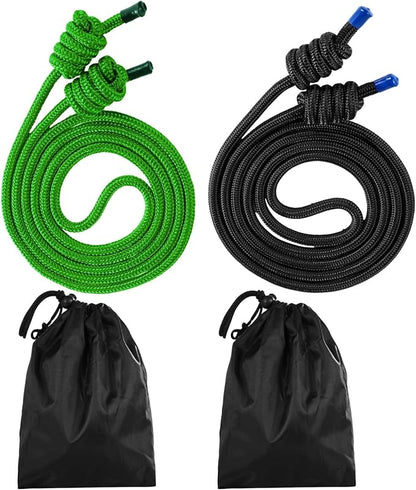 2 PCS Flow Exercise Ropes, 9 Feet Double Braid Workout Rope with Portable Bag, Cardio Weighted Jump Rope for Freestyle Skipping, Flow Fitness Rope for Men Women, Indoor Outdoor Exercise, Gym Training