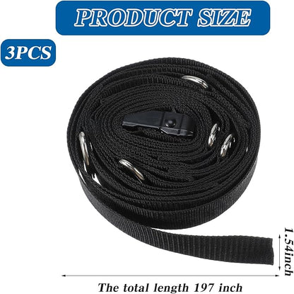 3 Pcs Door Anchor Strap for Resistance Bands, Portable Workout Resistance Band Door Anchors, Space Saving Easy Set Up Home Gym, Secure Multi Point Anchor Gym for Home Fitness