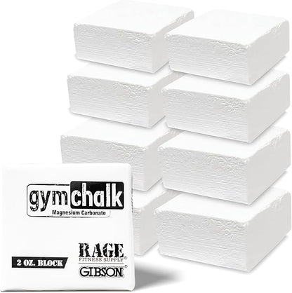 Rage Fitness Premium Gym Chalk, Pure Magnesium Carbonate Chalk for Excellent Grip, Weightlifting, Gymnastics, Rock Climbing - Block Chalk 1 LB