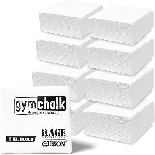 Rage Fitness Premium Gym Chalk, Pure Magnesium Carbonate Chalk for Excellent Grip, Weightlifting, Gymnastics, Rock Climbing - Block Chalk 1 LB