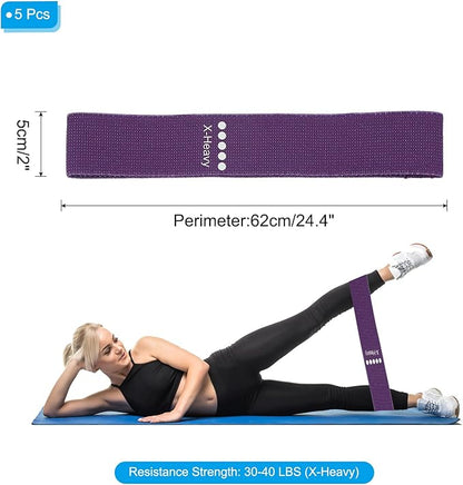PATIKIL Fabric Resistance Bands, Elastic Exercise Bands for Women and Men, Booty Legs Workout Bands for Fitness Pilates