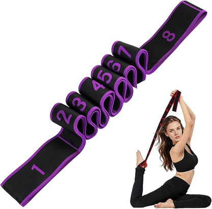 Resistance Bands with Handles, Elastic Stretching Strap for Physical Therapy, Yoga Strap for Stretching Equipment, Shoulder Leg Stretchers Bands for Exercise, Shaping, Flexibility
