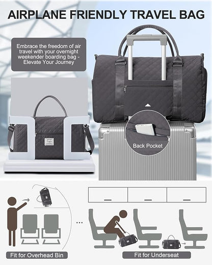 Gym Bag Womens,Travel Duffel Carry on Bag Sport Tote Bag Weekend Overnight Bag