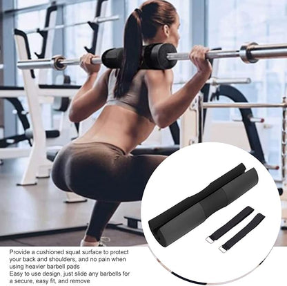 Squat Pad Barbell Pad | Weight Distribution & Shoulder Protection | Neck Support for Squats/Lunges/Hip Thrusts | NBR Rubber Foam, 17.1in Length