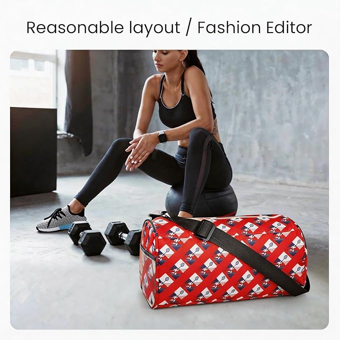 C&F BOGMOST Small Gym Bag for Women & Men,Small Lightweight Duffel Bag Carry On Bags Mini Duffel Travel Bag Waterproof Sports Bags for Workout/Sport/Trave,Sports Racket