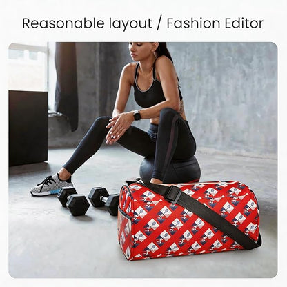 C&F BOGMOST Small Gym Bag for Women & Men,Small Lightweight Duffel Bag Carry On Bags Mini Duffel Travel Bag Waterproof Sports Bags for Workout/Sport/Trave,Sports Racket