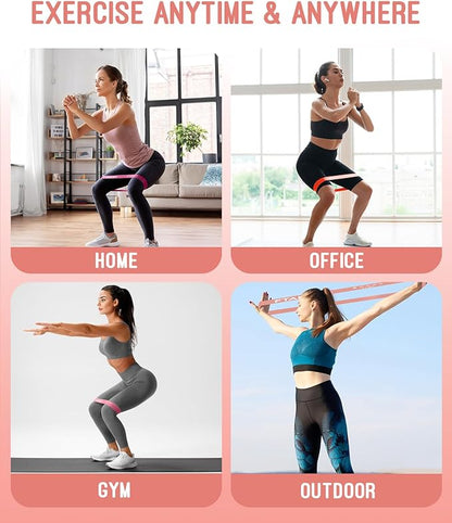 Resistance Bands for Working Out, Exercise Bands with 5 Resistance Levels, Natural Latex Resistance Bands Designed for Home Fitness, Strength Training and Flexibility Exercises