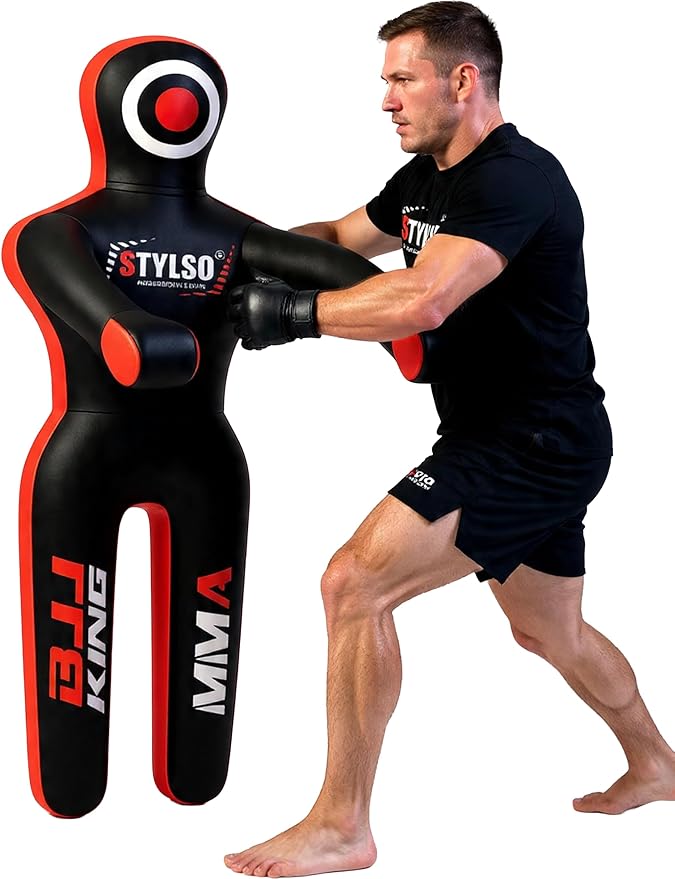 Unfilled Grappling Dummy – Adult Life Size Wrestling & BJJ Training Dummy, MMA Jiu Jitsu Judo Takedown & Throwing Practice, Heavy-Duty Triple-Stitched Canvas Submission Dummy