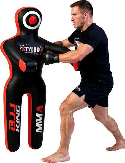 Unfilled Grappling Dummy – Adult Life Size Wrestling & BJJ Training Dummy, MMA Jiu Jitsu Judo Takedown & Throwing Practice, Heavy-Duty Triple-Stitched Canvas Submission Dummy