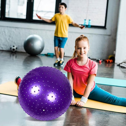 Exercise Balls Physical Therapy, Extra Thick Anti-Burst Non-Slip Yoga Ball with Quick Pump Yoga Ball for Pregnancy Fitness Pilates Stretching & Core Balance Stability Home Office Gym Workout