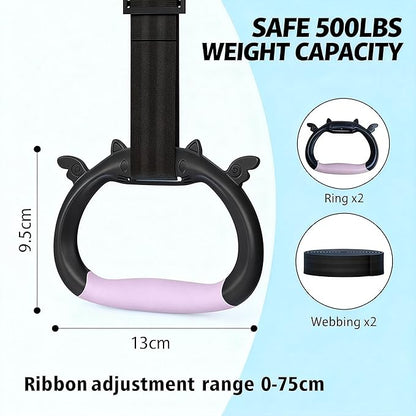 New Professional Gymnastic Rings,Both for Adults and Kids,Support 550 LBS,Home Fitness Equipment,Indoor and Outdoor Pull-up Bar for Stretching and Height Increase,with Adjustable Straps