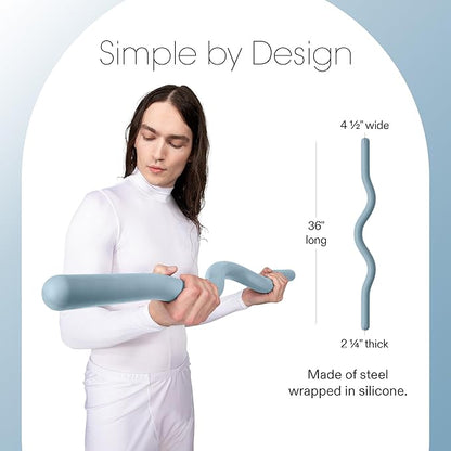 Bala EZ Curl Bar for Working Out, Beam - Ergonomic Weight Bar for Press, Curl, Row, Squat, Lunge & Full Body Exercise - Curling Bar Strength Training Home Gym Accessory