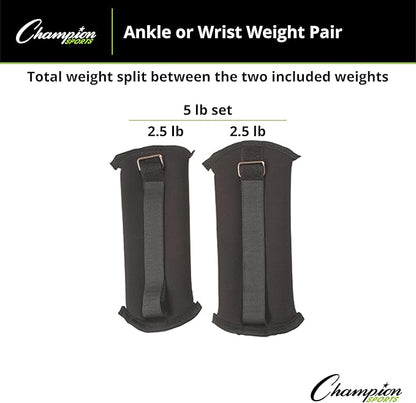 Champion Sports Soft Adjustable Ankle and Wrist Weights