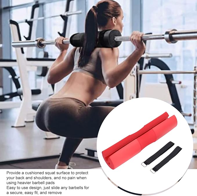 Squat Pad for Barbell | Weight Distribution & Neck Shoulder Protection | Rubber Foam Cushion for Squats/Lunges/Hip Thrusts | Lightweight & Portable Gym Accessory