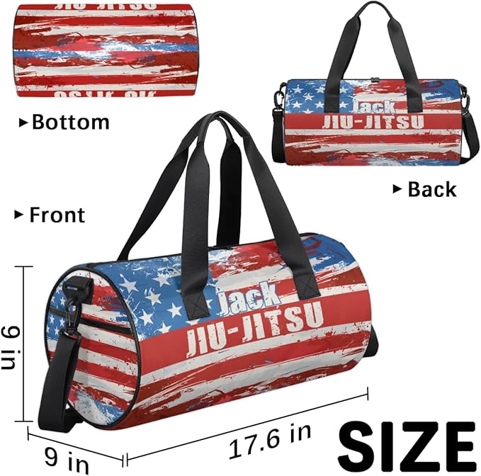 Personalized-Martial-Arts-Gear-Bag for Karate Teakwondo, Custom Jiujitsu Bag for Boys, Karate Teakwondo Bag for Gear Waterproof Lightweight Large USA