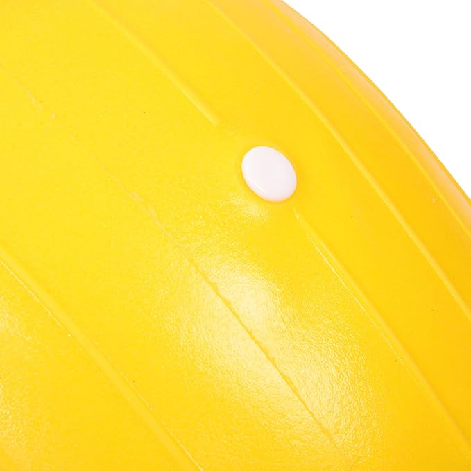 Uonlytech Portable Reusable Yoga Ball Core Exercise Ball with Thickened Inflatable Design Yellow Stability Training for Home Workout and Fitness