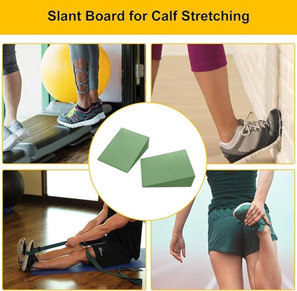 Yoga Foam Wedge Blocks - Calf Stretcher Height Foam Tool, Calf Raise Wrist Support | Professional Squat Knee Pad, Support Foam Incline Stretch Slant Boards for Balance Strength Fitness