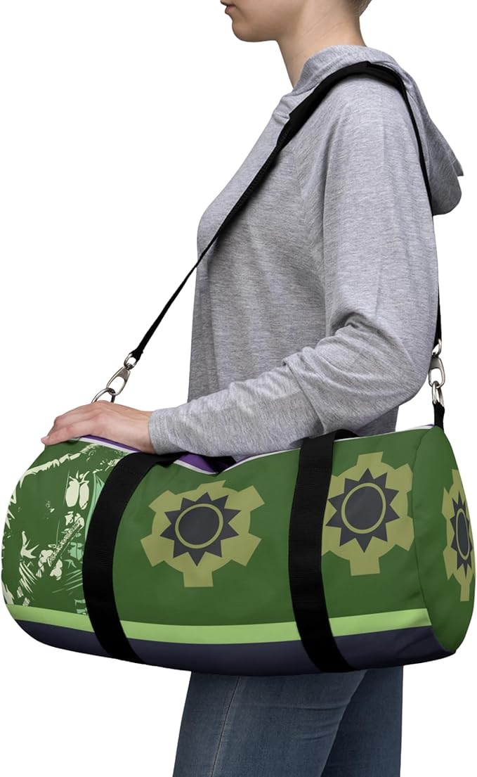 Anime Gym Bag for Women Men - Large Capacity Waterproof Workout Fitness Travel Sports Bags Fashion Street Camping ExpandaCLe Carry On Duffle Bag For Couple (Green Zzro) PTY
