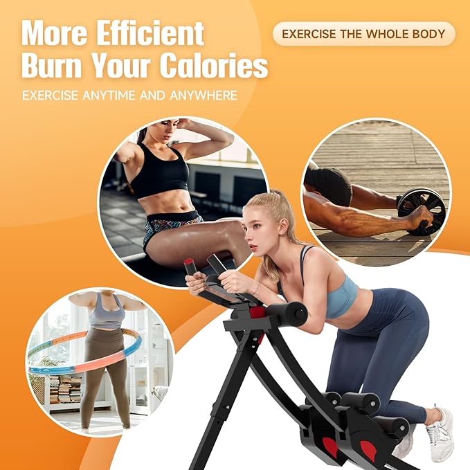 Ab machine, AB trainer machine,workout equipment for Home Gym Strength Training, Ab workout equipment, AB machine for stomach workout, Foldable abdominal trainer for Men and Women exercise