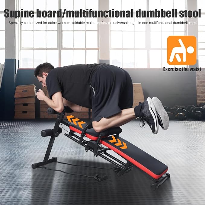 Workout Bench for Home Gym Weight Bench, Adjustable Folding Sit Up Benches, Abdominal Exercise Equipment bench for Men and Women, Strength Training Benches