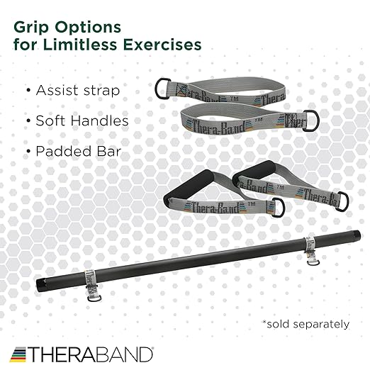 THERABAND Resistance Tubing with Connectors for Wall, Rehab & Wellness Station, Heavy Level 4, Set of 2, 18-Inch Green Tubing for Physical Therapy, Exercise, Rehab, Clinics & Pilates, Latex Tubes