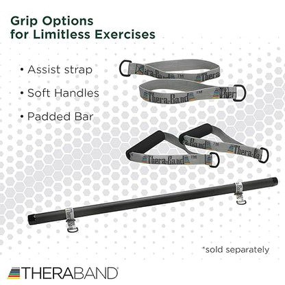 THERABAND Resistance Tubing with Connectors for Wall, Rehab & Wellness Station, Heavy Level 4, Set of 2, 18-Inch Green Tubing for Physical Therapy, Exercise, Rehab, Clinics & Pilates, Latex Tubes