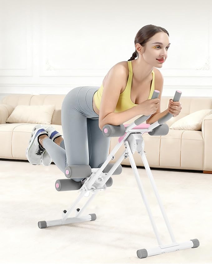 GuuG Ab Machine Ab Trainer Machine : Adjustable Ab Machine for Stomach Workout at Home Gym Ab Workout Foldable Core Strength Training Equipment Home Gym System
