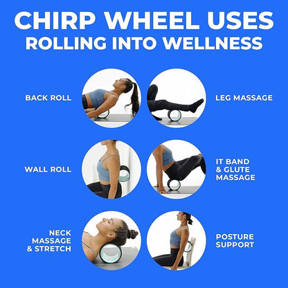 Chirp Wheel Foam Roller - Targeted Back & Neck Pain Relief, Muscle Massage, Trigger Point Therapy, High-Density Foam Tool for Physical Therapy, Stretching & Exercise, 500lbs Capacity, 6 Inch Mint