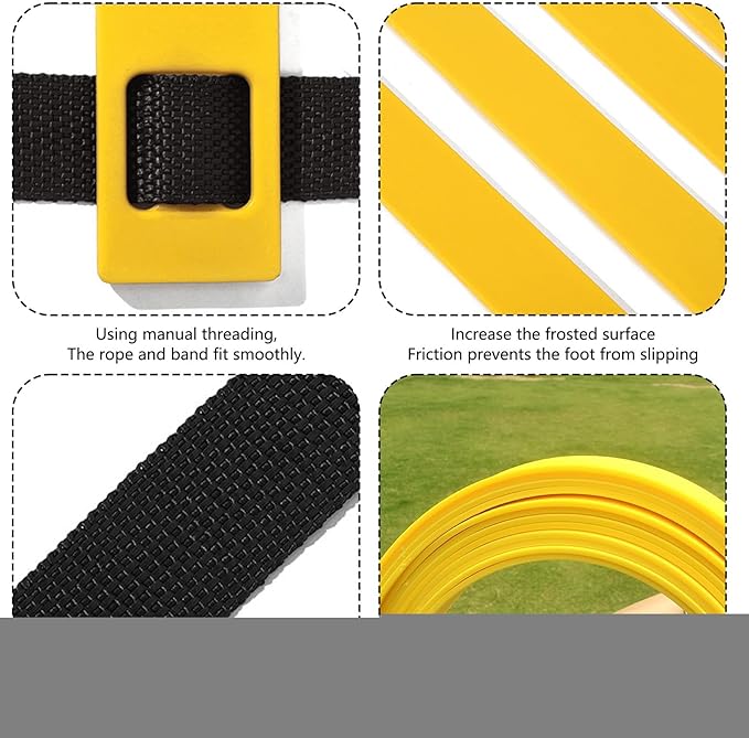 Agility Ladder - Balance Training Tool Workout Ladder | Sports Conditioning Ladder, Athletic Agility Trainer, Exercise & Fitness Equipment, Soccer Speed Ladder for Adults, Kids, Boys, Students