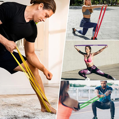 Resistance Bands Set, Pull Up Assist Bands - Stretch Resistance Band - Mobility Band Powerlifting Exercise Bands for Resistance Training, Physical Therapy, Home Workouts