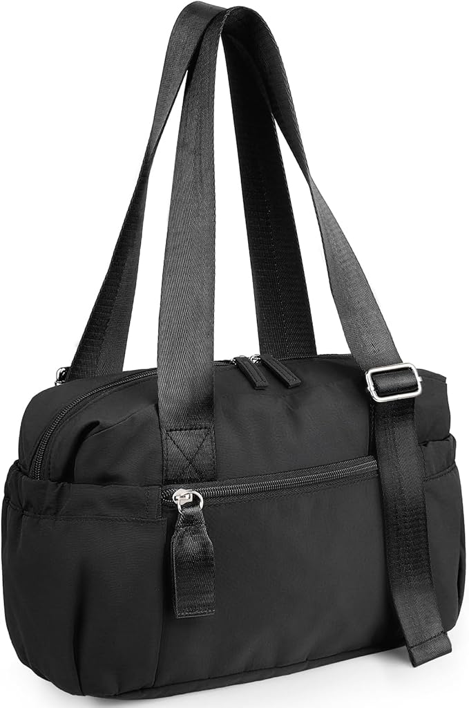 Vorspack Mini Gym Bag for Women - Small Duffle Bag Lightweight Duffel Bag with Wet Pocket Cute Sports Bag for Gym Dance Yoga - Black