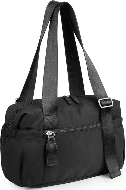 Vorspack Mini Gym Bag for Women - Small Duffle Bag Lightweight Duffel Bag with Wet Pocket Cute Sports Bag for Gym Dance Yoga - Black