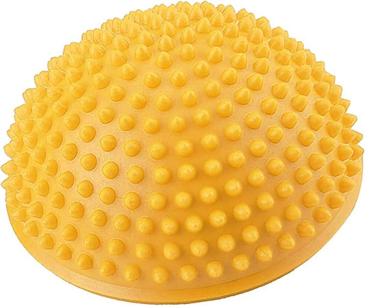Keenso Foot Massage Ball, PVC Inflatable Half Yoga Ball, Exercise Trainer, Fitness Balance Ball for Athletes, Fitness Enthusiasts, Home Use, Office Relaxation