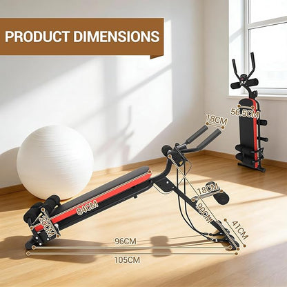 2 in 1 Ab Bench, Adjustable Ab Workout Bench,Exercise Machine Bench Home Gym for Sit-Up,Glider,Push UP, Max Weight Capacity 330 Lbs