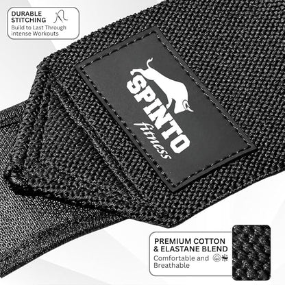 18" Wrist Wraps for Weightlifting USPA-Approved Wrist Support with Thumb Loop Heavy Duty Wrist Braces for Powerlifting, Gym, Cross Training & Strength Training for Men & Women