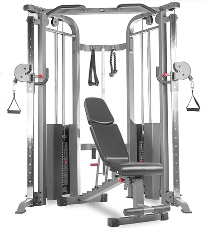 XMARK Functional Trainer Cable Machine, Dual Weight Stack Cable Pulley Machine for Strength Training, Commercial and Home Gyms, and Rehab Facilities