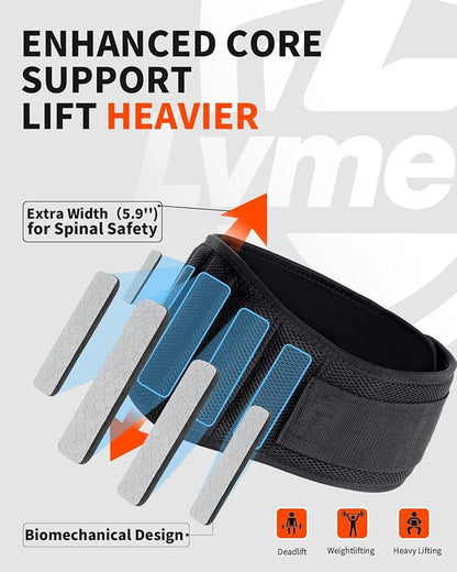 Premium Weight Lifting Belts for Men,Heavy-Duty Squat Belt for Gym, Breathable Workout Belt, Weight Belt for Women, Back Support, Bionic Softbone Design,Unisex