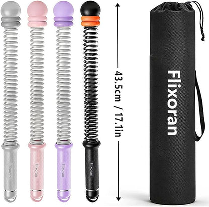 Cordless Battle Ropes Adjustable Trainer, Ropeless Weighted Portable Exercise Equipment for Home Gym Workouts, Compact Arm Strength for Men Women, Heavy Flex Rope Stick Fitness Gift