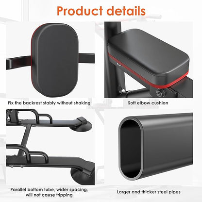 soges Power Tower Pull Up Bar Station, Dip Station for Home Gym, Height Adjustable Heavy Duty Strength Home Training Fitness Workout Equipment